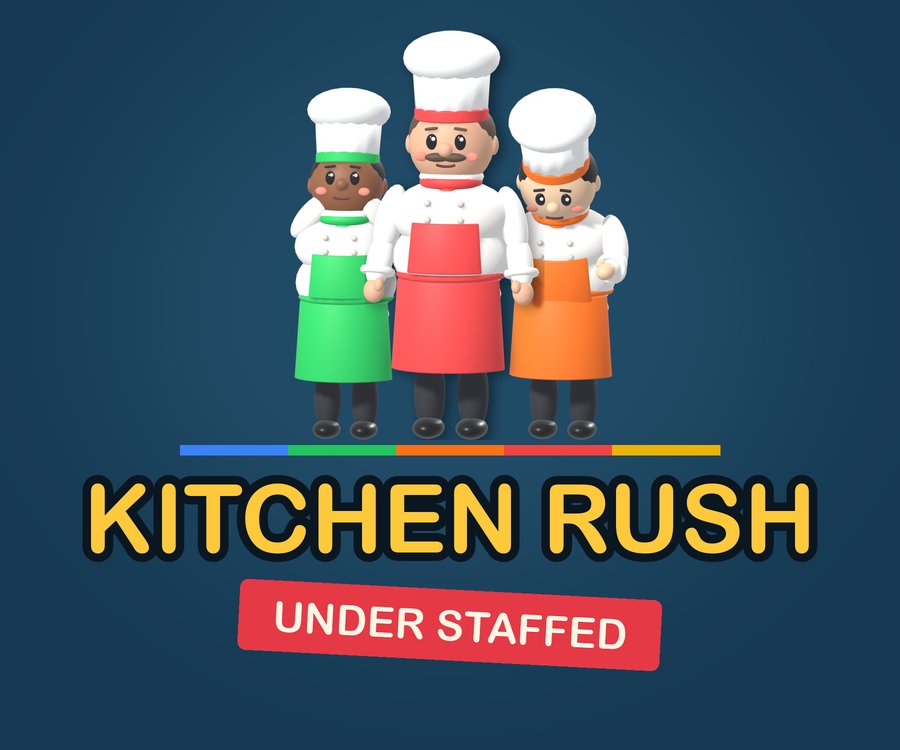 Three chefs and the name Kitchen Rush: Under Staffed